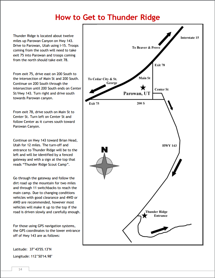 Camp Thunder Ridge FAQs